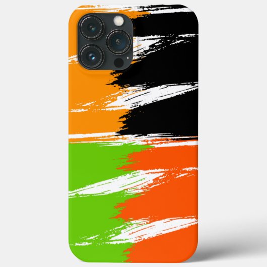 Oranje Groen Zwart-wit penseelstreken Verf Case-Mate iPhone Case (Achterkant)