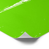 Oranje Groen Zwart-wit penseelstreken Verf Poster (Hoek)