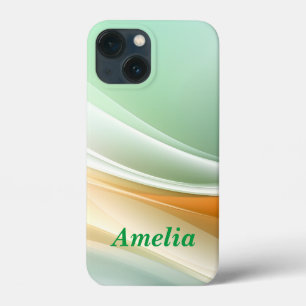 Oranje groene Abstracte golf Case-Mate iPhone Case