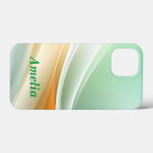 Oranje groene Abstracte golf Case-Mate iPhone Case (Achterkant (horizontaal))