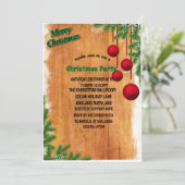 oranje groene Bauble kerstfeest Kaart (Staand voorkant)