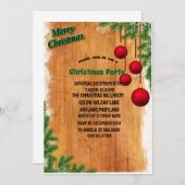 oranje groene Bauble kerstfeest Kaart (Voorkant / Achterkant)