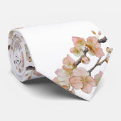 Oranje groene bloemenboom bloesems stropdas (Opgerold)