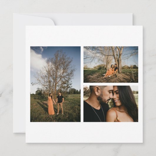 Oranje Groene Bloemige Save the Date Foto Uitnodig (Achterkant)