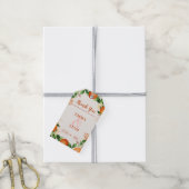 Oranje & Groene Botanische Citrus bruiloft Dank u Cadeaulabel (Met Touw)