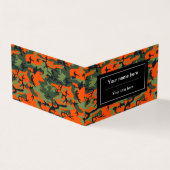Oranje groene camouflage, leger, leger visitekaartje (Buitenkant)