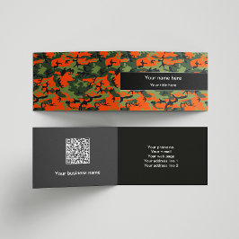 Oranje groene camouflage, leger, leger visitekaartje