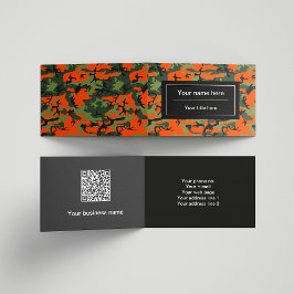 Oranje groene camouflage, leger, leger visitekaartje