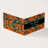 Oranje groene camouflage, leger, leger visitekaartje (Buitenkant)