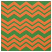 Oranje Groene Chevron Zigzag Ontwerp Stof (Swatch)