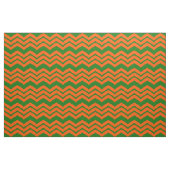 Oranje Groene Chevron Zigzag Ontwerp Stof (Fat Quarter)