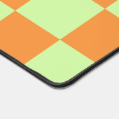 Oranje groene citrus geruite ginghpatroon bureaumat (Hoek)