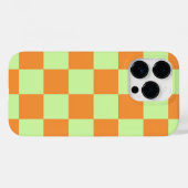 Oranje groene citrus geruite ginghpatroon Case-Mate iPhone case (Achterkant (horizontaal))