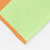 Oranje groene citrus geruite ginghpatroon fleece deken (Hoek)