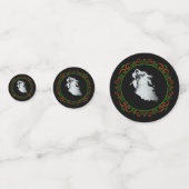 Oranje groene dame in White Ghost Halloween Confetti (Voorkanten)