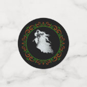 Oranje groene dame in White Ghost Halloween Confetti (Kleine voorkant)