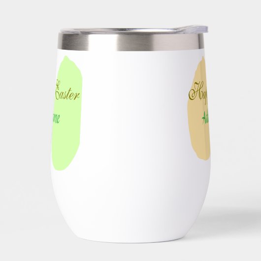Oranje groene eicel Happy Easter Naam toevoegen Si (Links)