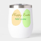 Oranje groene eicel Happy Easter Naam toevoegen Si (Voorkant)