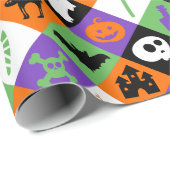 Oranje, groene en Paarse Halloween thema’s Cadeaupapier (Rol Hoek)