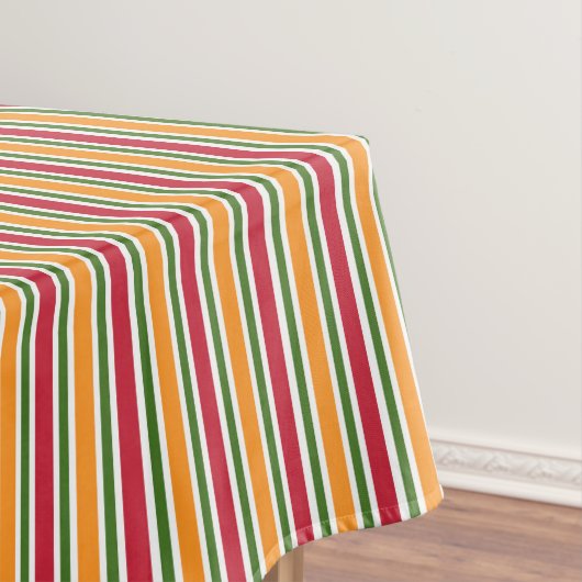 Oranje groene en rode stripper tafelkleed (Voorbeeld)
