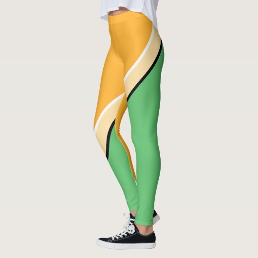 Oranje, groene, gele diagonaal leggings (Links)