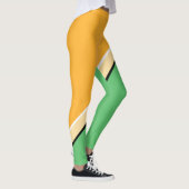 Oranje, groene, gele diagonaal leggings (Rechts)