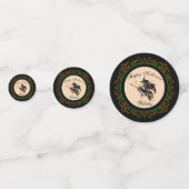 Oranje Groene Gelukkige Halloween Heksen Confetti (Achterkanten)