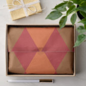 Oranje Groene Geruite Diamant  Tissuepapier (Geschenk)