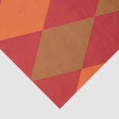 Oranje Groene Geruite Diamant  Tissuepapier (Detail)