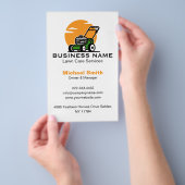 Oranje Groene Grasmaaier Dienst Flyer (Hand)