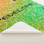 Oranje, groene Gymnastiek Events Sherpa Blanket Deken (3/4)