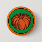  Oranje Groene Halloween Pompoen Inkt Art Ronde Button 5,7 Cm (Voorkant)