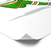 Oranje groene Hockey Owl Poster (Hoek)