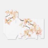 Oranje groene ivoren bloemenboom bloesems bedankdoosjes (Uitgevouwen)