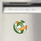 oranje groene kleuren team naam volleyball magneet (Insitu (Vaatwasser))