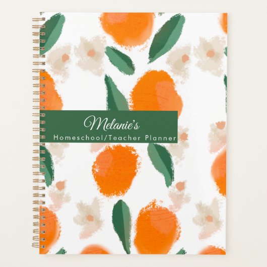 Oranje Groene Leraren School Homeschool Planner (Voorkant)