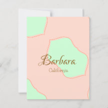 Oranje groene pastel boho voeg naam plaats rustiek