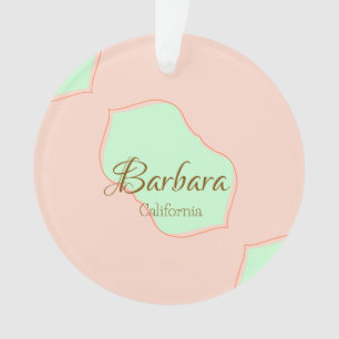 Oranje groene pastel boho voeg naam plaats rustiek ornament