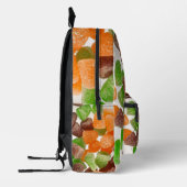 Oranje groene rode gom snoep strooisel suiker Mono Bedrukte Rugzak (Links)