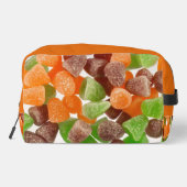 Oranje groene rode gom snoep strooisel suiker Mono Toilettasje (Achterkant)
