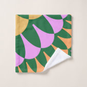 Oranje groene Scales Bathroom Towel Set Bad Handdoek (Wasdoekje)