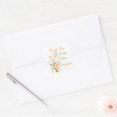 Oranje groene Sticker met 1,5-inch bruiloft (Envelop)