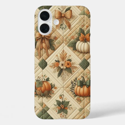 ORANJE GROENE TAN PATCHWORK LOOK HERFST PATRONEN Case-Mate iPhone CASE (Achterkant)
