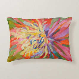 Oranje-groene tropische Floral binnenshuis/buitens Accent Kussen