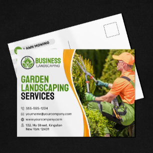 Oranje & groene tuin landschapsarchitectuur Grason Briefkaart