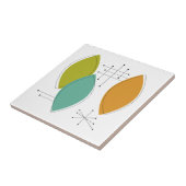 Oranje groene Tuquoise Surfboard Vormen Mid Centur Tegeltje (Zijkant)