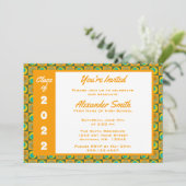 Oranje groene vierkant Stippen Grensoverschrijding Kaart (Staand voorkant)