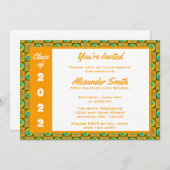 Oranje groene vierkant Stippen Grensoverschrijding Kaart (Voorkant / Achterkant)