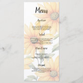 Oranje groene zonnebloem zomer bloemenbruiloft Men Programmakaart (Voorkant)