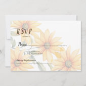 Oranje groene zonnebloem zomer bloemrijke RSVP Kaart (Voorkant)